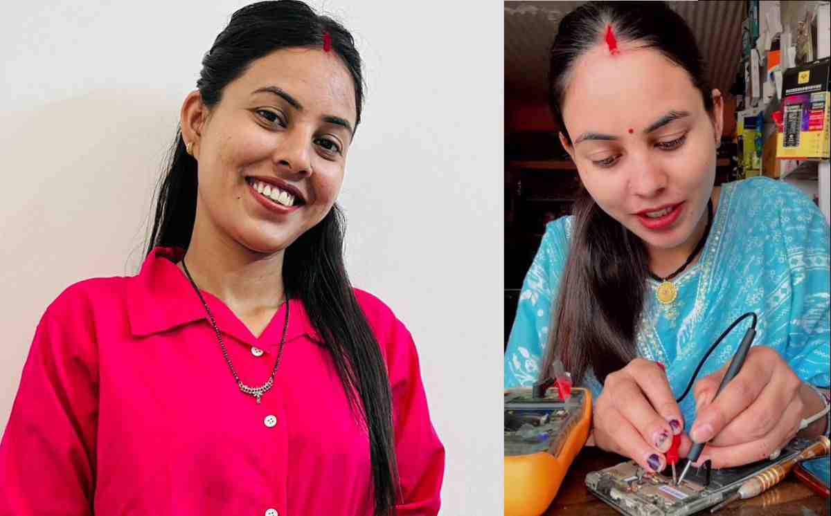 Niharika Bisht of almora mobile repairing shop social media viral girl self employment uttarakhand news live