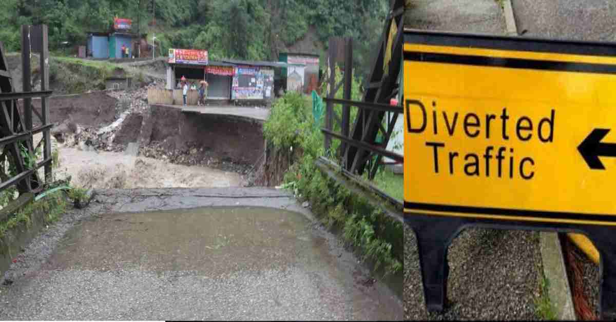 dehradun cloudburst disaster traffic plan today route divert bridge broken mussoorie road closed update status uttarakhand news today