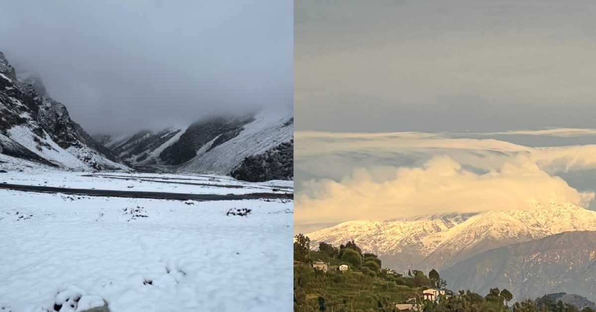Uttarakhand first snowfall in winter 2025 Pithoragarh chamoli Bageshwar Rudraprayag update snow fall live news today