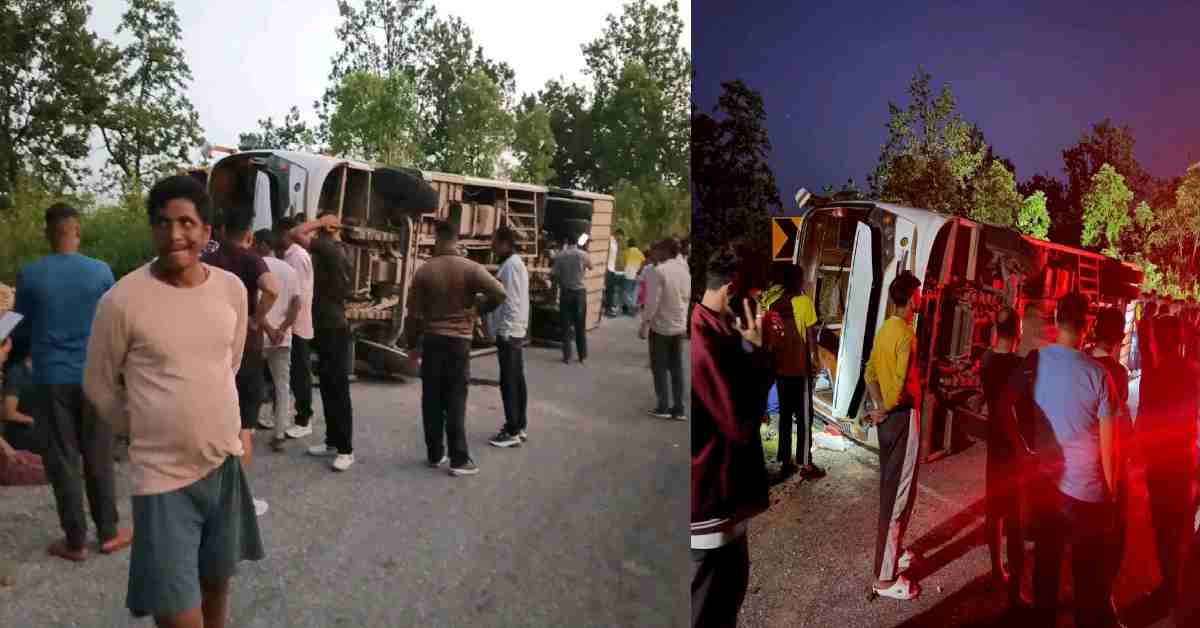 bus accident in bastiya tanakpur champawat today going Pithoragarh Uttarakhand breaking news today