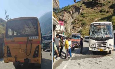 Uttarkashi school bus accident yamunotri national highway with roadways uttarakhand breaking news today