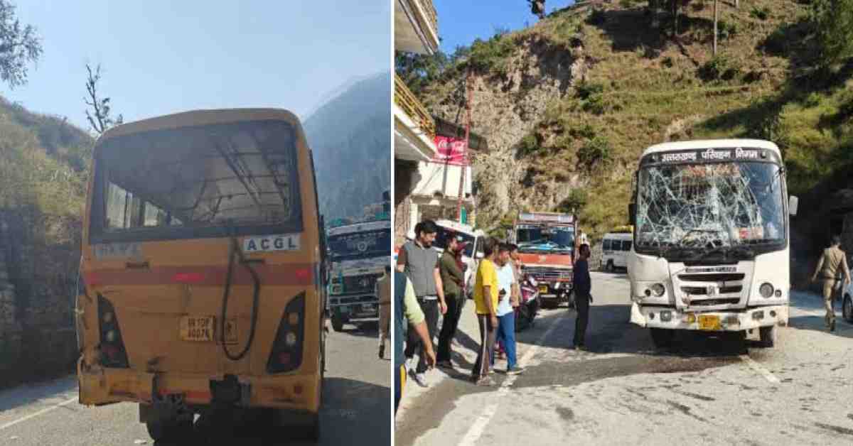 Uttarkashi school bus accident yamunotri national highway with roadways uttarakhand breaking news today