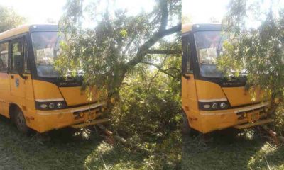 tehri garhwal school bus accident tree saves 26 lives today uttrakhand breaking news today