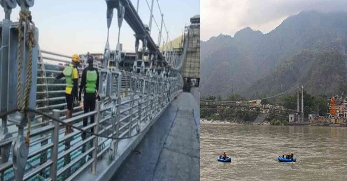 delhi youth fell into ganga river rishikesh bajrang setu glass bridge Lakshman jhula uttarakhand latest news today