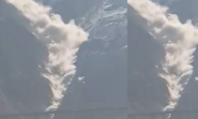 avalanche in nar parvat of badrinath dham chamoli video viral uttarakhand breaking news today