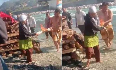 Father Darpan Mahara, died on Diwali Minor daughter Geeta lit the pyre last rites bering Pithoragarh Uttarakhand latest news today