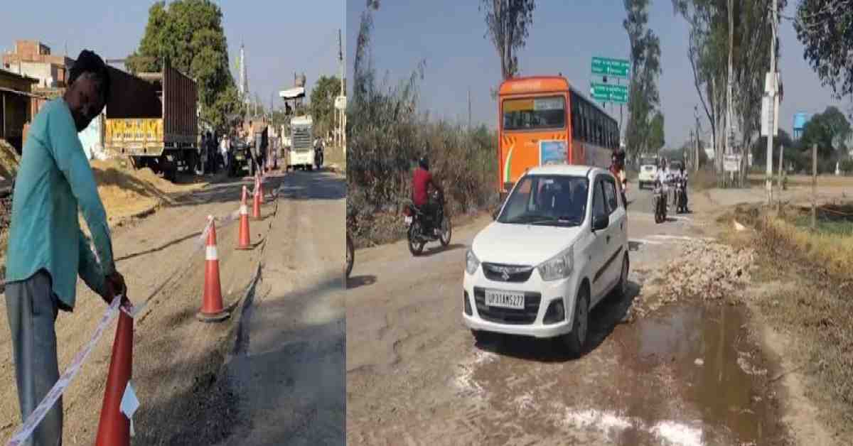 After CM Dhami reprimand, Khatima Majhola NH national highway improvement work started uttarakhand latest news today