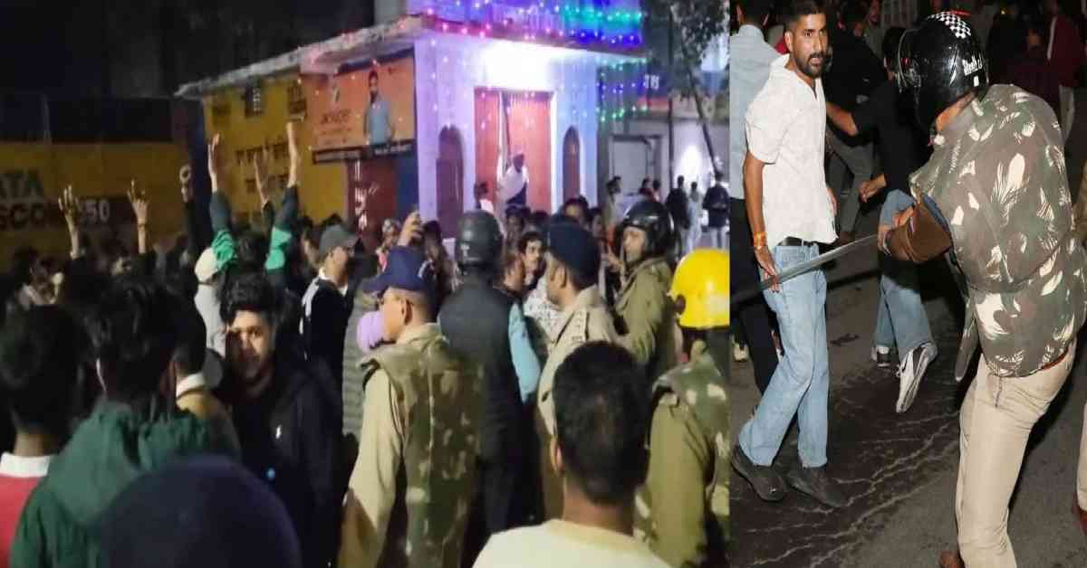 after finding remains of cattle near Haldwani temple, police resorted lathi charge uttarakhand latest news today