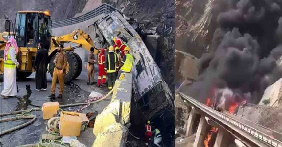Bus accident with diesel tanker in Makkah Madinah road 42 Haj pilgrims died in Saudi Arabia breaking news national uttarakhand live today