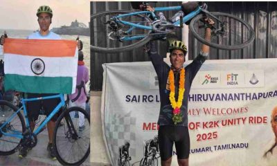 Sunil Kanwal of Haldwani Bageshwar cycle rally 4249 km from Kashmir to Kanyakumari uttarakhand latest news today