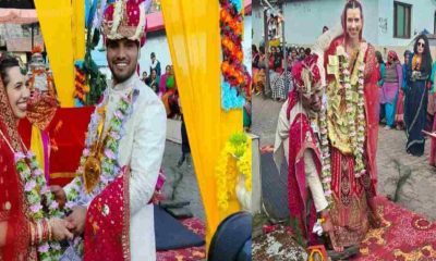 Akshay Negi from Rudraprayag married Melody from London in Vasuki naag mandir garhwali marriage wedding uttarakhand latest news today
