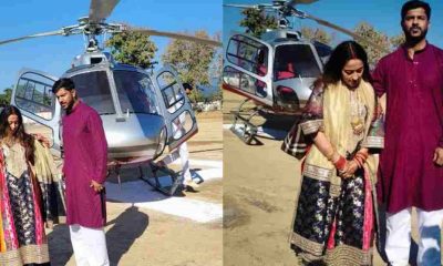 unique wedding in Ramnagar destination nainital, groom took bride away helicopter after marriage uttarakhand latest news today