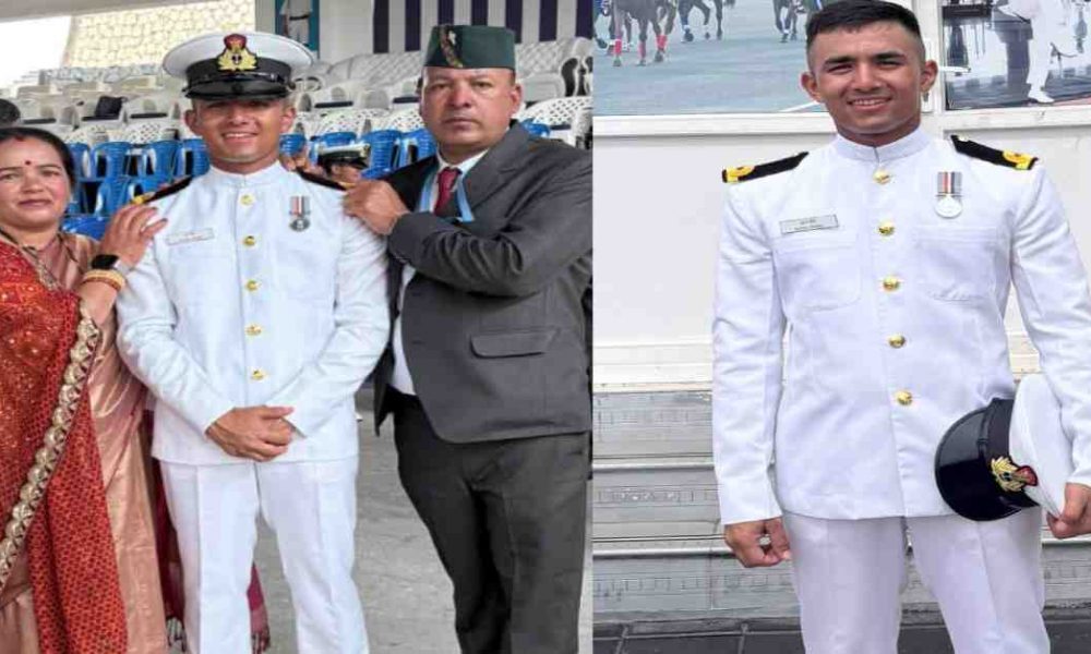 Suraj Mehra of berinag Pithoragarh Sub Lieutenant Indian Navy, passed NDA exam first attempt passout INA Ezhimala, Kerala uttarakhand live news today