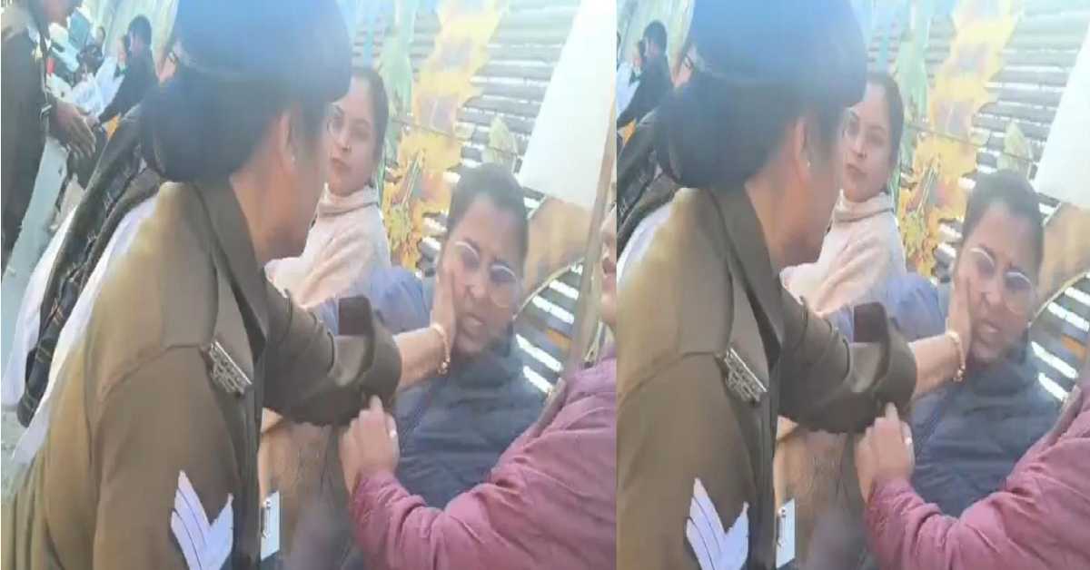 Dehradun nursing officer bharti protest Female police officer slaps young woman, video goes viral uttarakhand latest news today