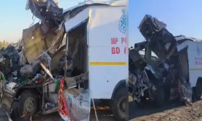 Madhya Pradesh bomb disposal squad vehicle truck Accident, 4 soldiers martyr in road NH 44 MP uttarakhand national breaking news live DevBhoomi darshan
