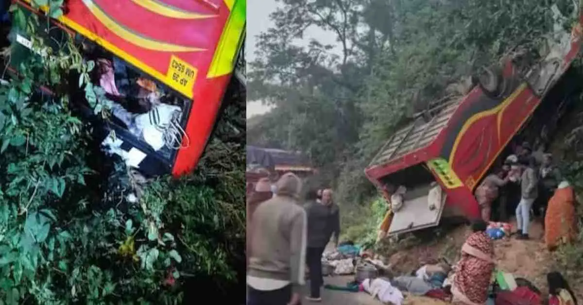 9 died bus carrying pilgrims falls into ditch in Chittoor, Andhra Pradesh national news today
