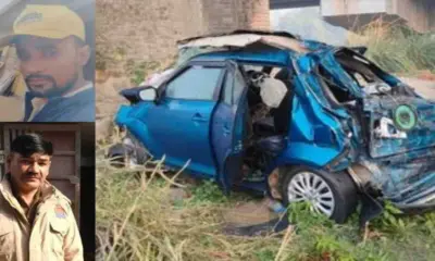 Police car accident baghpat: 2 soldiers martyr died including head constable in Meerut Highway Hindon River uttar pradesh today