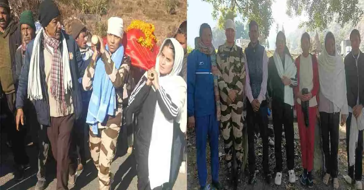 Kiran Gangolihat Pithoragarh news 7 daughter father ex army kishan kanyal died, military kiran shaved head uttarakhand