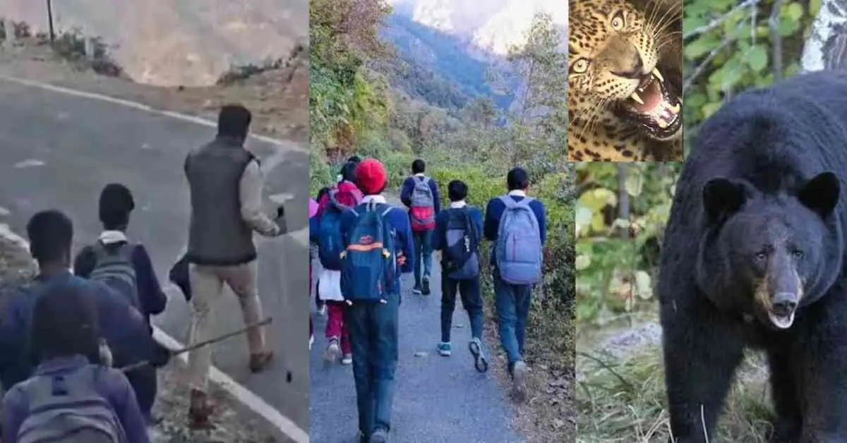 Rudraprayag guldar bear school news timing change student due to terror free vehicle service latest update today