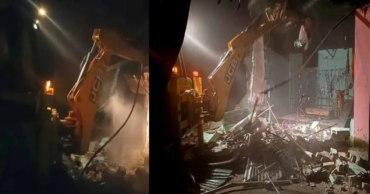 gadarpur buldozer news today: action on early morning in illigal mazar udham Singh Nagar Uttarakhand breaking
