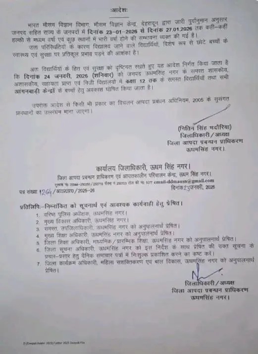 Uttarakhand school holiday snowfall: बारिश बर्फबारी के चलते 12 जिलों में शनिवार को स्कूल बंद
