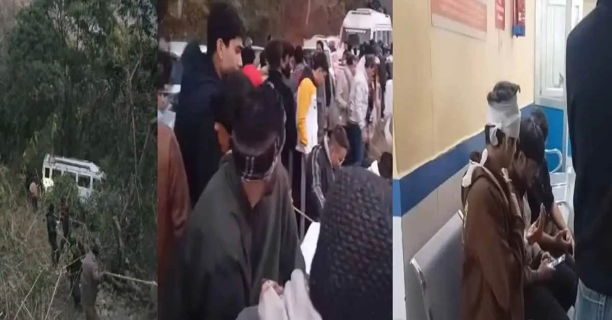 bhimtal accident news today: tempo traveler fell into ditch 5 injured nainital uttrakhand breaking