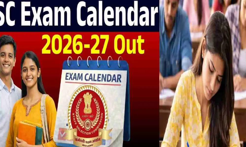 SSC Exam calendar 2026: govt jobs exam date declared mts CGL JE breaking news today: