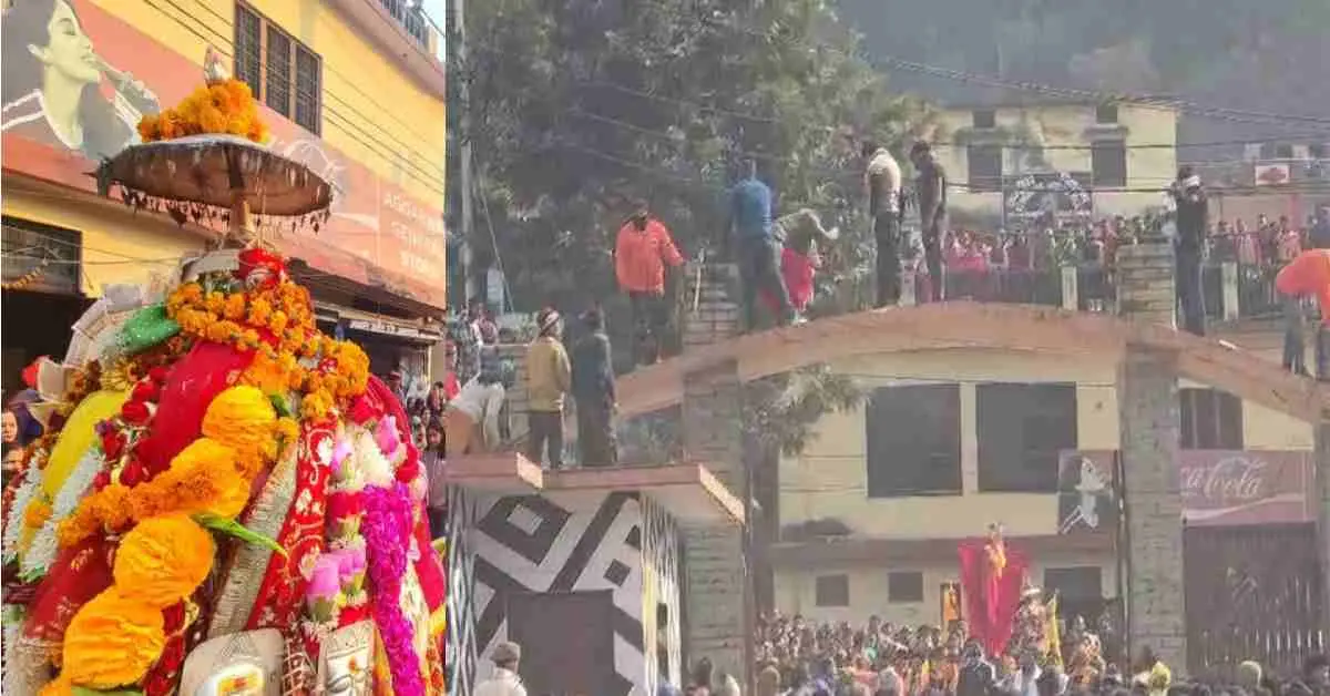 Rudraprayag news August Muni Doli Devotees broke gol gate, Goonda Act FIR on 52 people uttarakhand latest update
