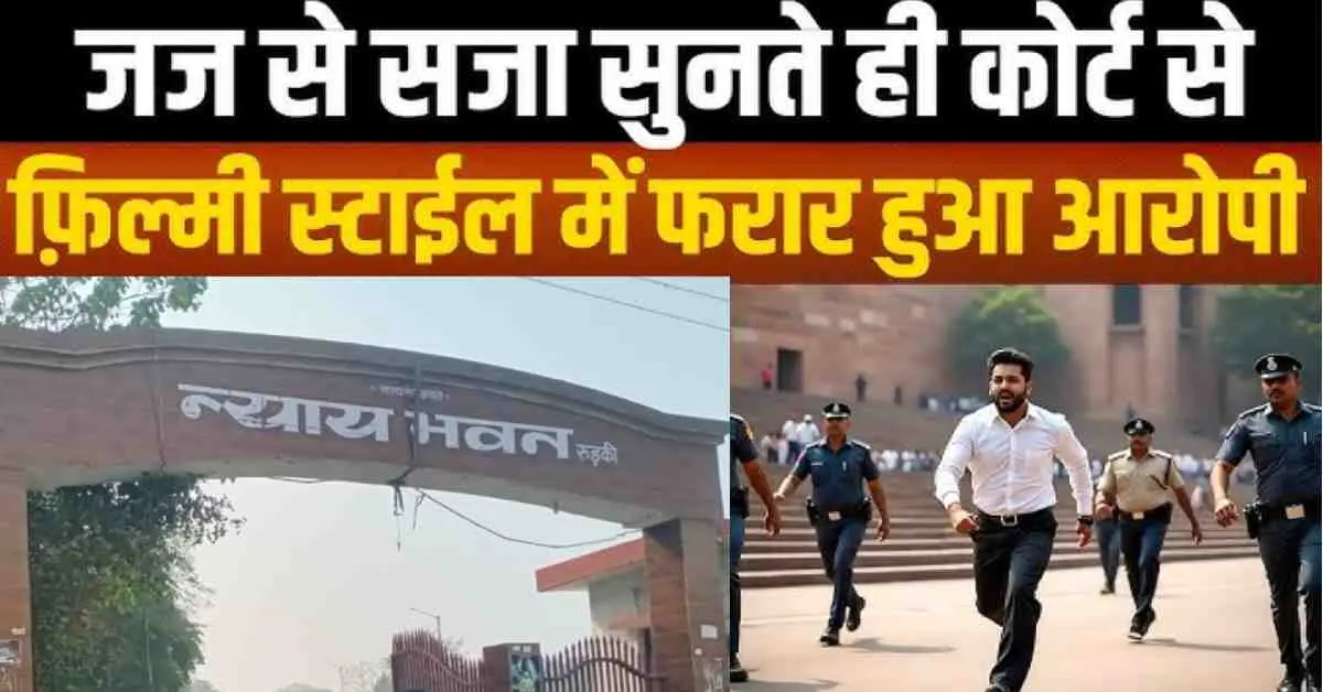 Roorkee News Today: After hearing Jail of 2 years, the accused absconded court premises haridwar uttarakhand