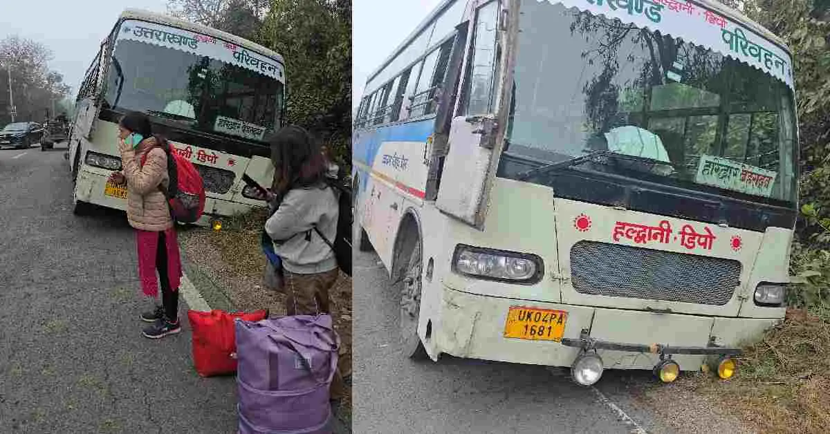ramnagar roadways bus accident: 7 injured in haldwani depot nainital road uttarakhand today: