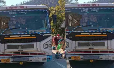champawat roadways bus fire: going lohaghat depot driver saved life uttarakhand breaking news today: