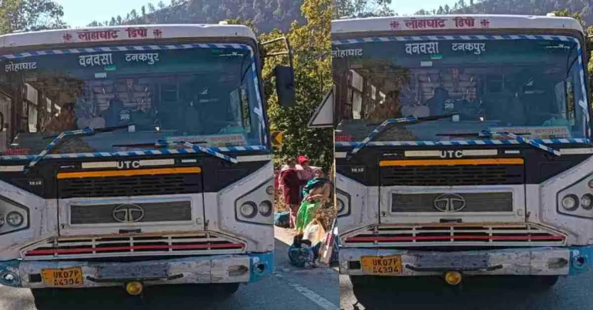 champawat roadways bus fire: going lohaghat depot driver saved life uttarakhand breaking news today: