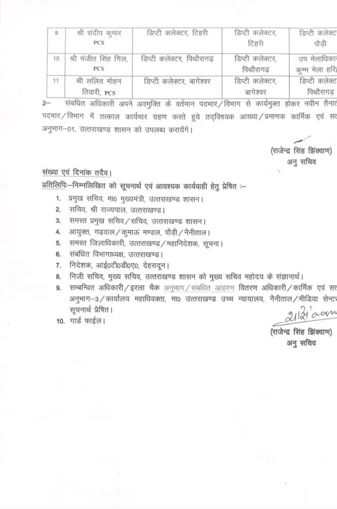 Uttarakhand IAS PCS transfer 2026: उत्तराखण्ड में 30 अधिकारियों के बंपर तबादले