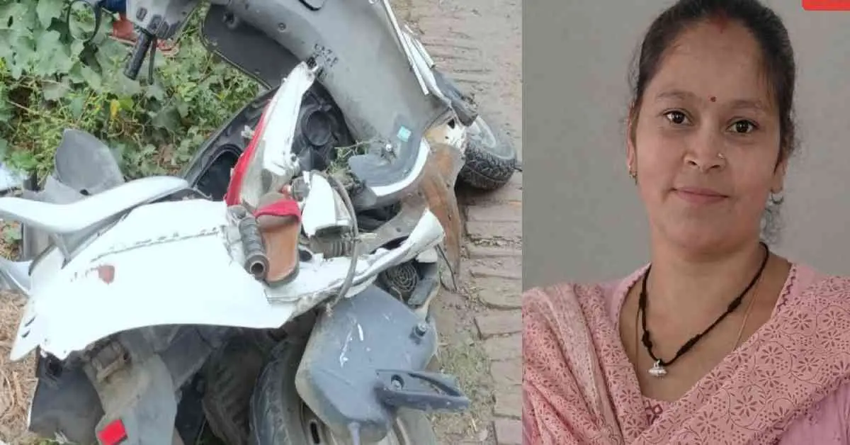 chamoli scooty accident today: manju devi negi died in school bus gopeshwar road news uttarakhand