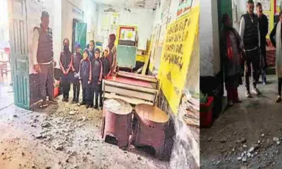 Nainital school news today: class room plaster fell khairna primary garampani uttarakhand