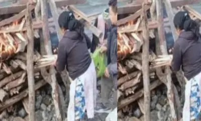 Pithoragarh news today: retired police khadak singh died daughter puspa performe funeral rites tejam tehsil uttarakhand live