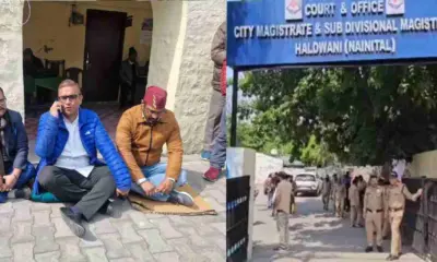 Haldwani News hindi today: MLA Sumit Hridayesh sitting on strike in SDM court uttarakhand breaking