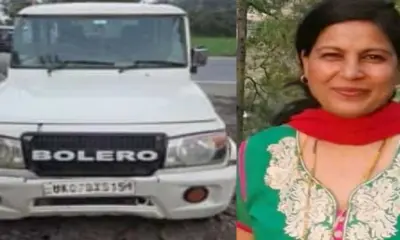 Uttarakhand dehradun teacher accident today: primary school head Master sushila binjaula died in bike bolero sahaspur road news