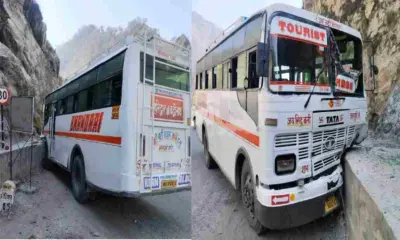 Uttarakhand badrinath highway bus accident: 39 passenger full gmou bus break failed in tota ghati.