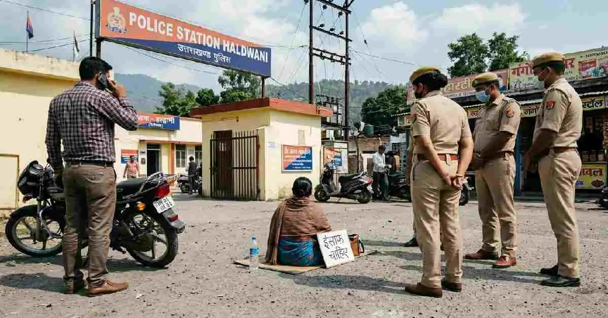 Uttarakhand Haldwani News Today: Husband was talking to his girlfriend, wife sat on dharna in the police station