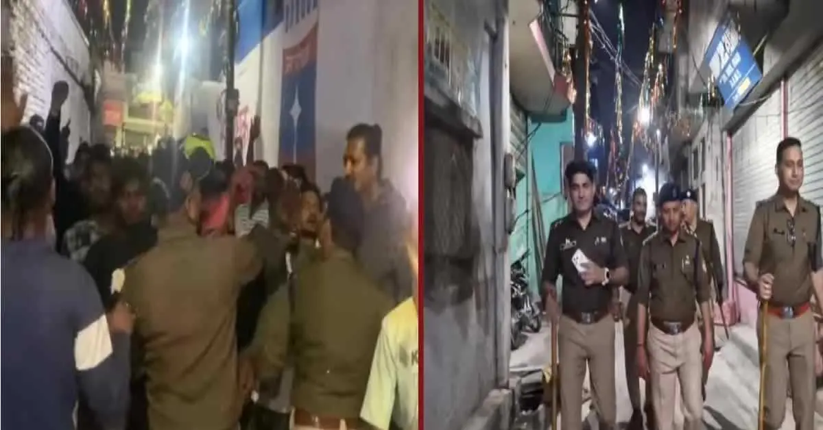 Dehradun news today: vegetable vendor was beaten up by Muslim youths at Laxman Chowk, heavy police deployment