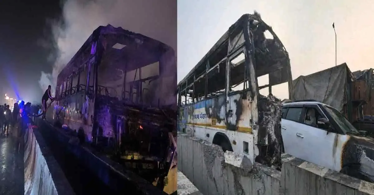 Uttarakhand roadways fire: in dehradun haridwar highway road accident 2 died today.
