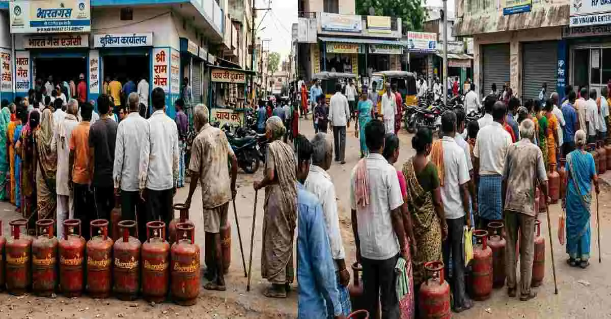 Gas cylinder booking time: panic caused by the death of two elderly people uttar pradesh shortage breaking news today