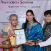 Uttarakhand social worker Pinky bisht honour with Shakti swaroopa Samman in lucknow