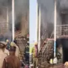 Fire news today Baliya: chaurasiya family a two-storey house in Ballia, mother and son died, husband is serious