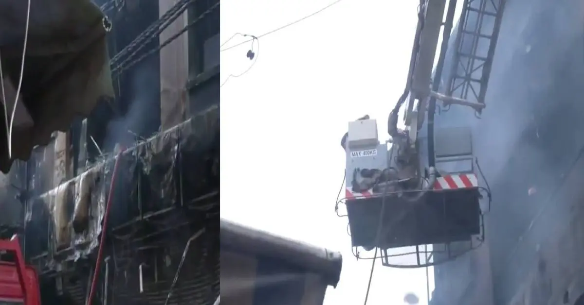 Palam fire news delhi: Fire breaks out in building, 7 died including 3 children so far, rescue continues