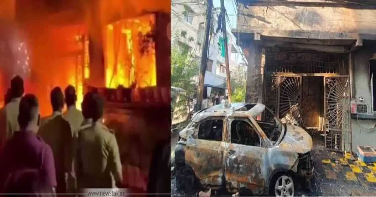 Indore car charging fire: breaks out at EV car charging station in Indore, cylinder bursts, 8 died of family