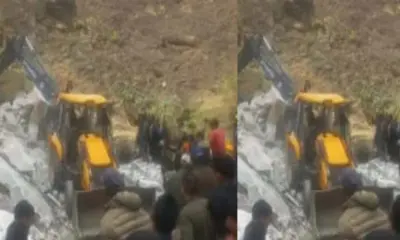 Pithoragarh landslide news today: Rock collapses Dharchula kailash route, driver Manish chuphal trapped under debris.
