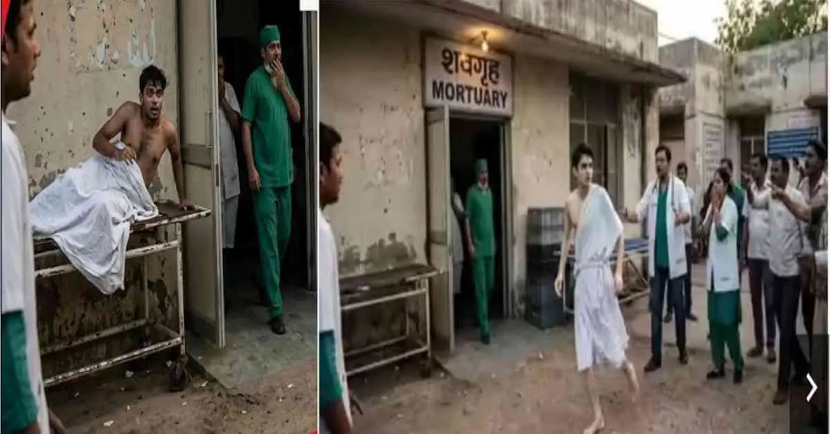 Viral news today: Dead body revived in morgue, youth escapes from mortuary, causing commotion in madhya pradesh DevBhoomi darshan live