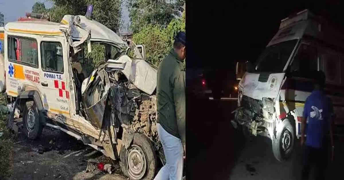Ambulance accident Assam: Ambulance carrying a patient to hospital collides with truck, killing 6 people.
